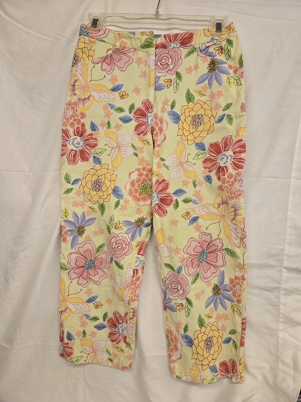 Talbots Yellow Floral Capris